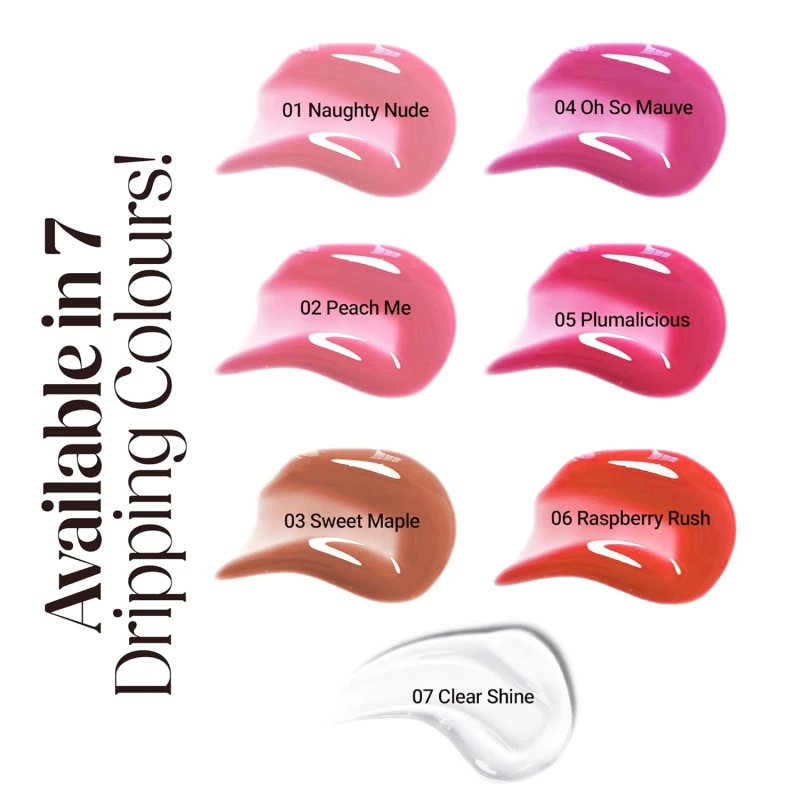 Hilary Rhoda Glass Glow Lip Gloss | Nourishing & Hydrating Lip Gloss | Sheer Coverage | High Shine | Juicy & Plump Lips | Glides on Smoothly | 5ml (Raspberry Rush - Shade 06) thumbnail 7